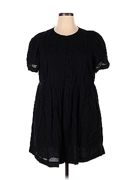 Madewell Lace-Trim Pintuck Button-Front Mini Dress (view 1)