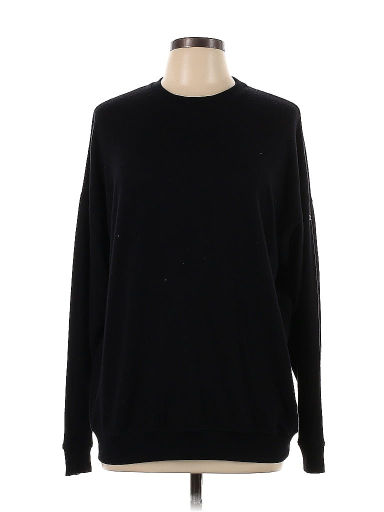Alo Solid Black Sweatshirt Size M - 52% off | ThredUp