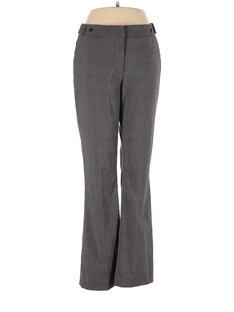 H&M Houndstooth Grid Plaid Gray Dress Pants Size 6 - photo 1