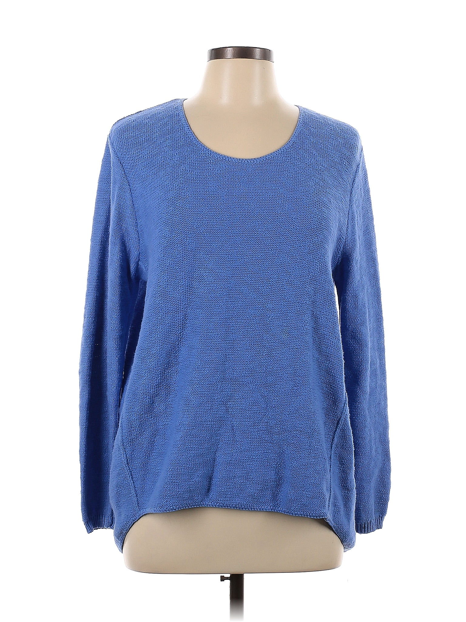 AVALIN 100% Cotton Color Block Blue Pullover Sweater One Size - 56% off ...