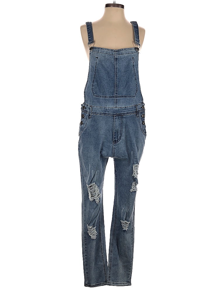 Assorted Brands Solid Blue Overalls Size S - 25% off | thredUP