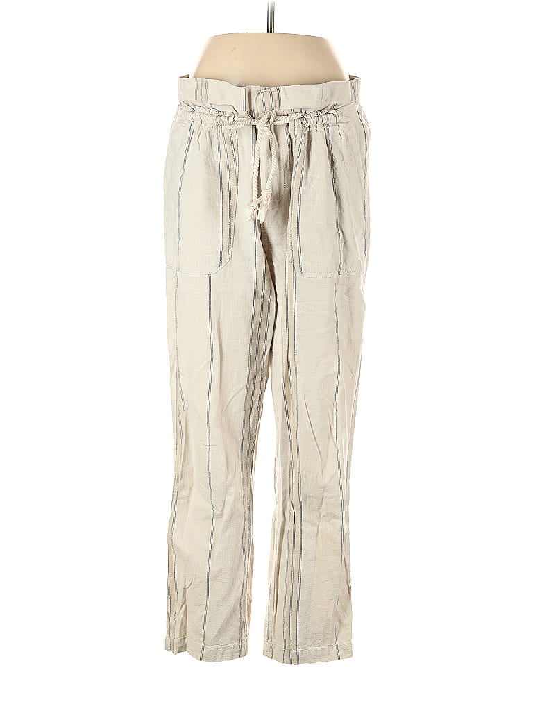 Anthropologie Solid Ivory Linen Pants Size M - 64% off | thredUP