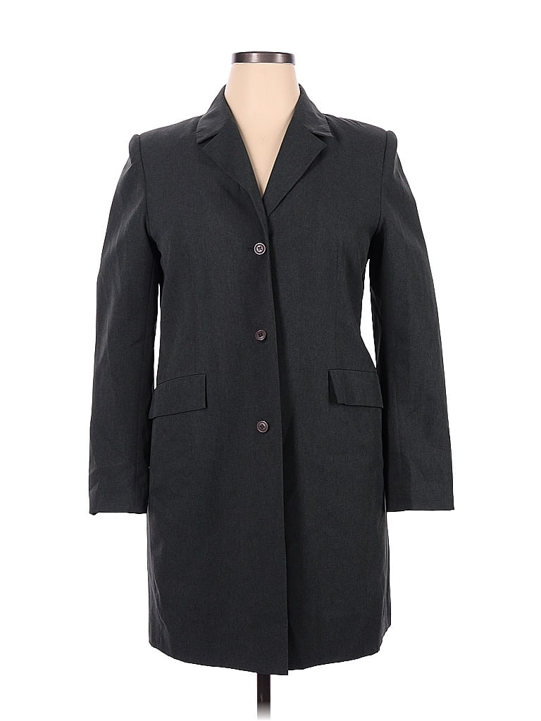 Cote Femme 100% Polyester Solid Gray Blazer Size 16 - 62% off | thredUP