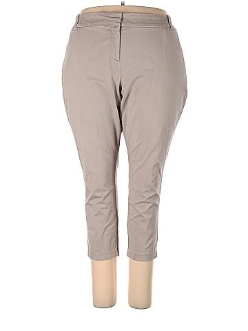 Lane Bryant Solid Gray Khakis Size 0 (Plus) - 65% off