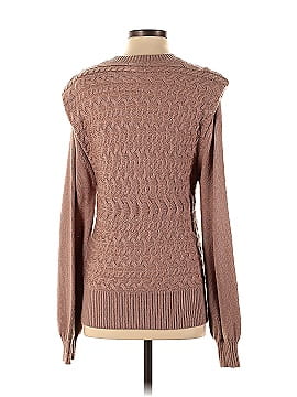 525 America Cable Knit Shoulder Pad Sweater (view 2)