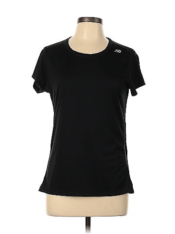 New Balance Black Active 73% Size - T-Shirt | thredUP L off