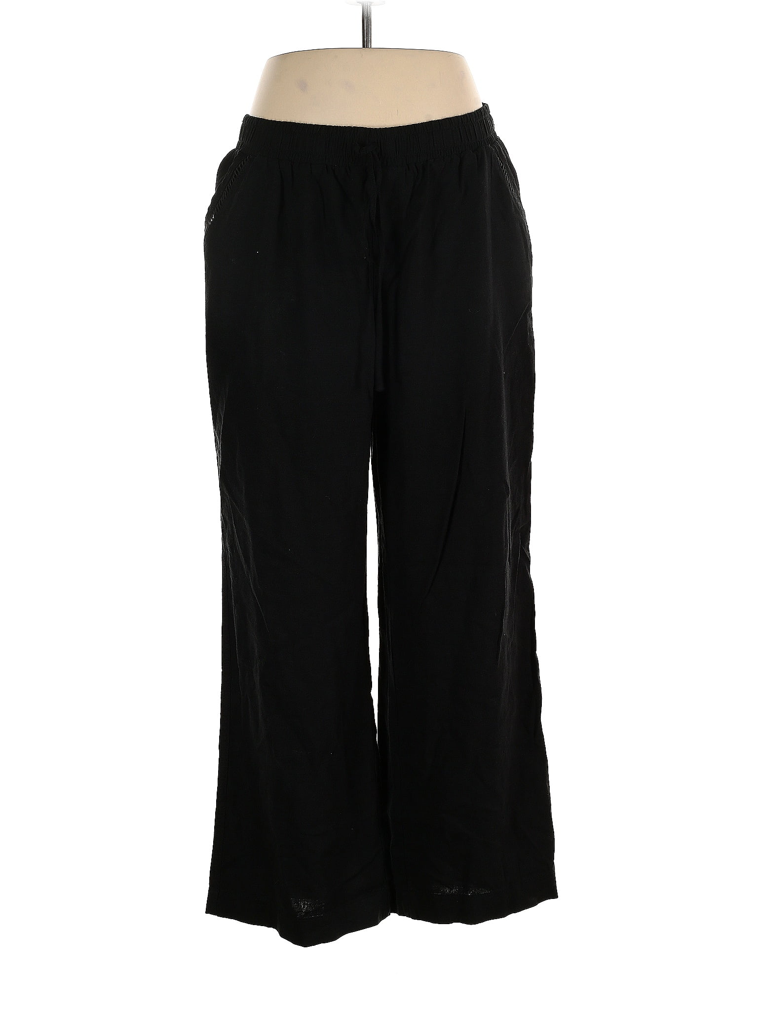 Briggs Solid Black Linen Pants Size XL - 67% off | ThredUp