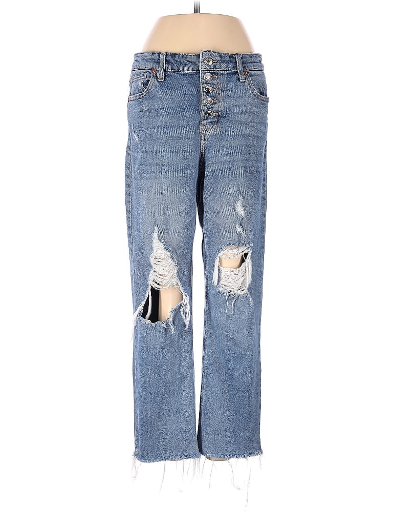 Wild Fable Solid Blue Jeans Size 4 43 off ThredUp