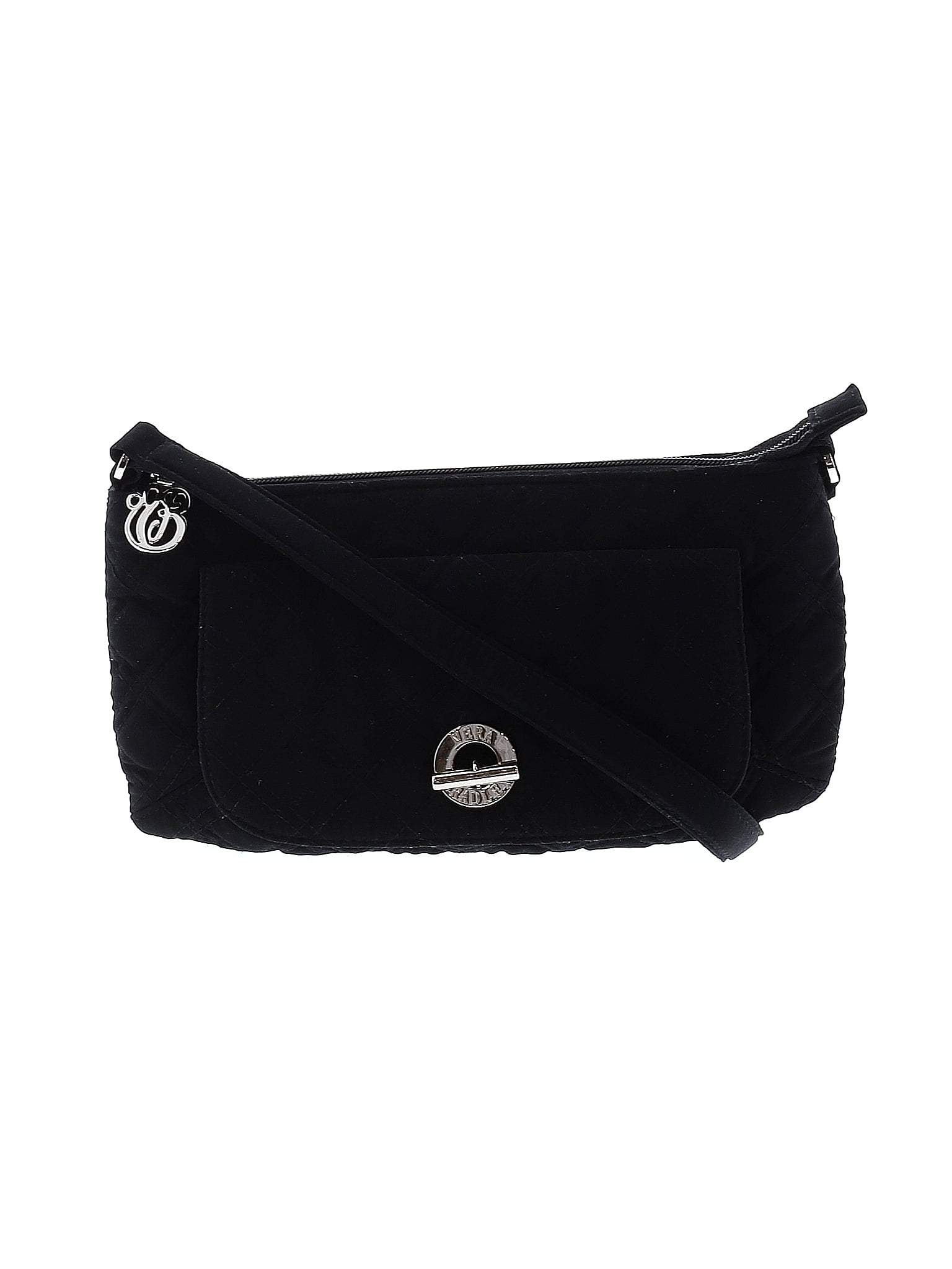 Vera Bradley 100 Cotton Solid Black Shoulder Bag One Size 59 off