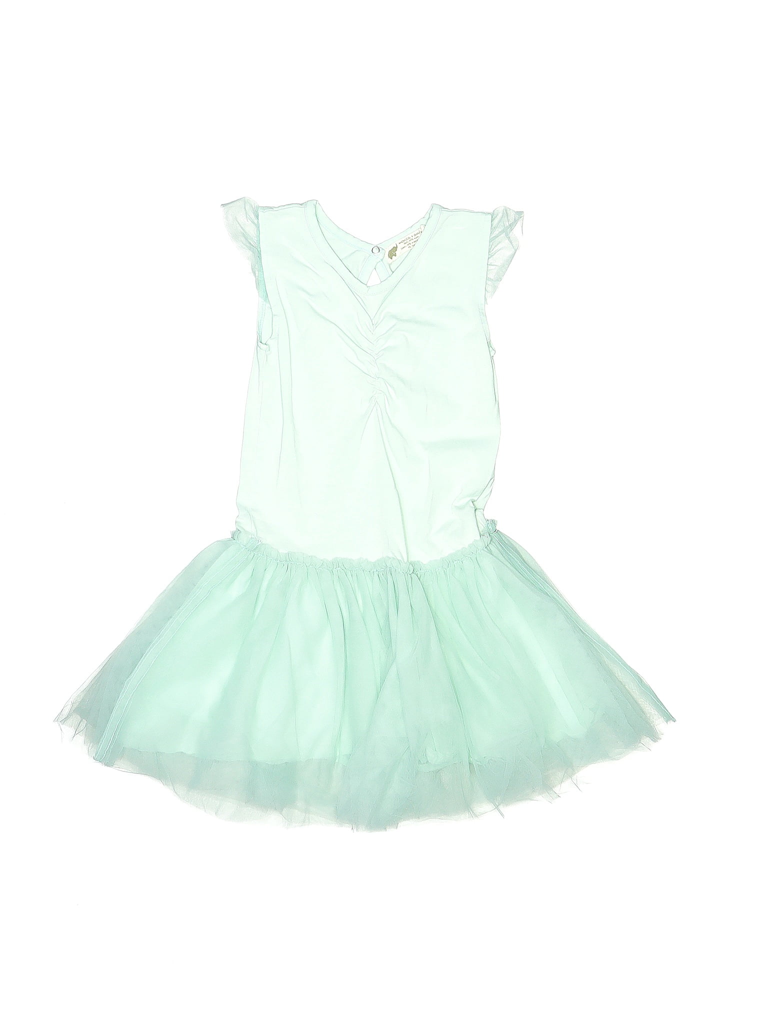 Monica + Andy 100 Nylon Solid Blue Green Dress Size 4T 58 off thredUP