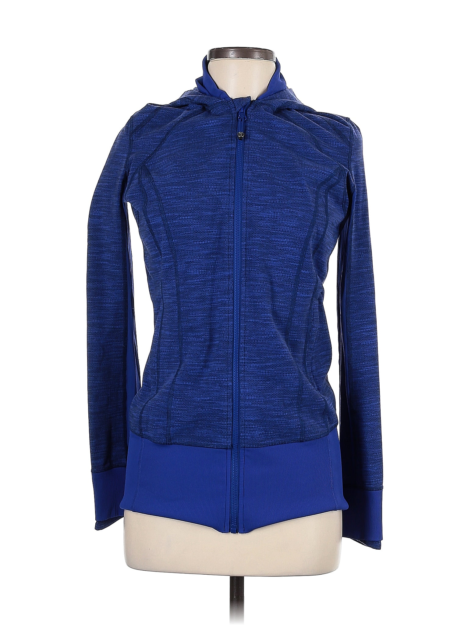 Lululemon Athletica Color Block Solid Blue Track Jacket Size 6 - 59% off