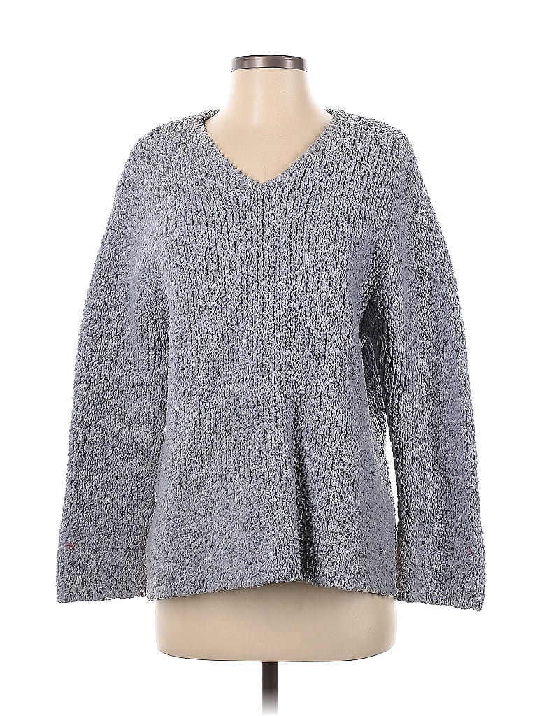 J.Jill 100% Nylon Color Block Solid Gray Pullover Sweater Size S - 76% ...