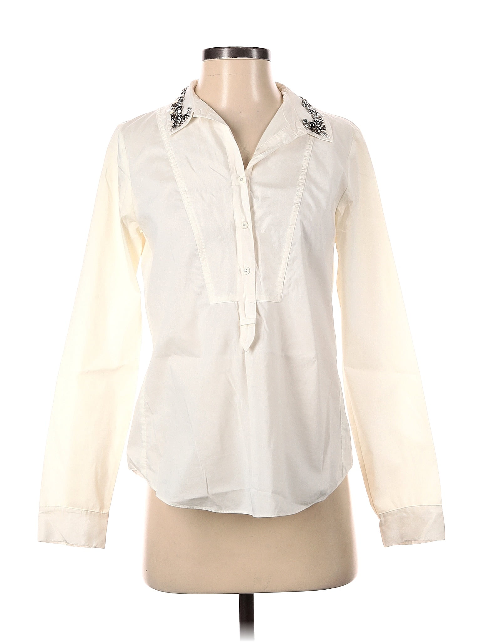 REBECCA TAYLOR Womens Ivory Pleated Textured Tie Straps Square Neck Top