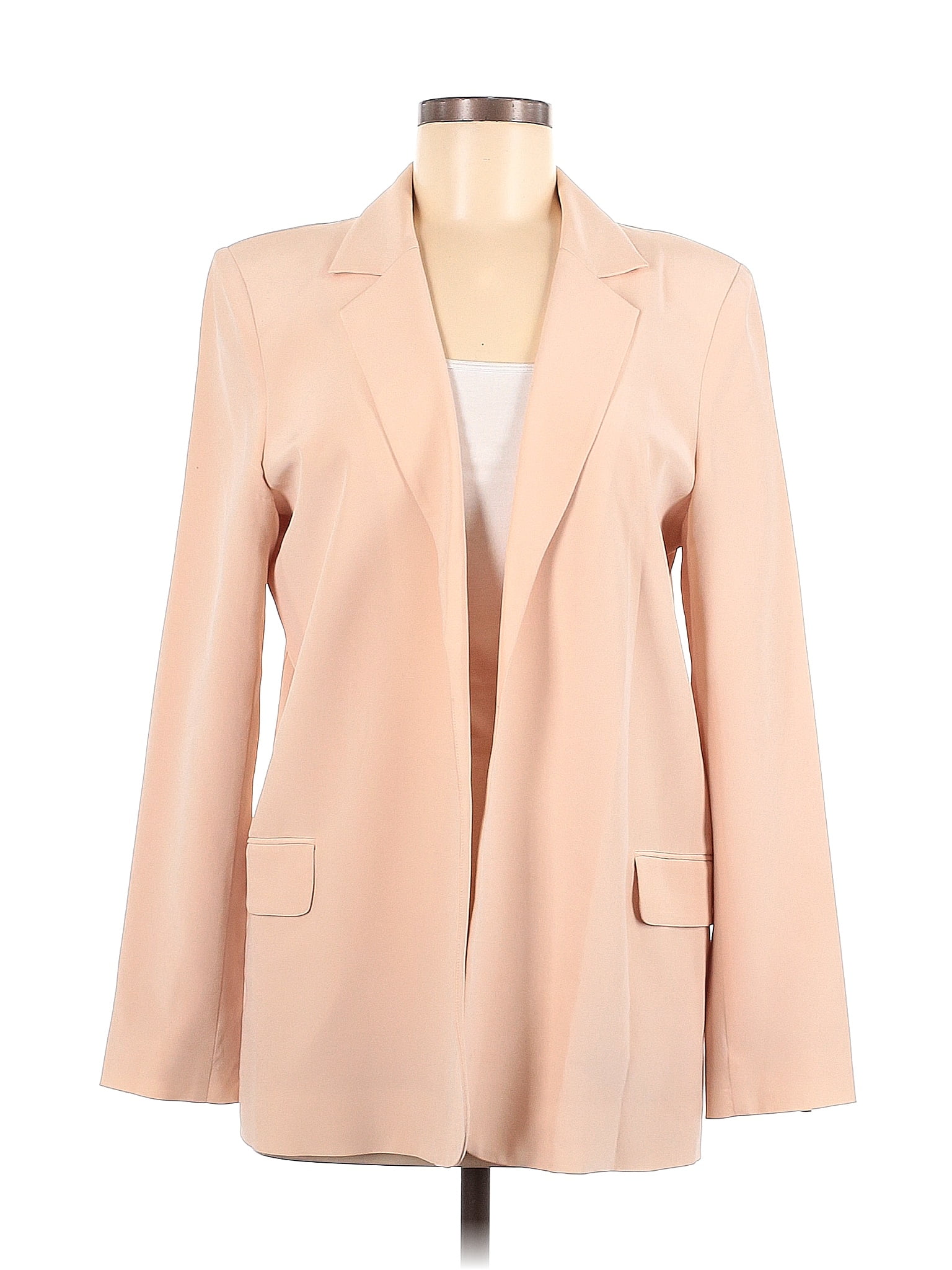 Equipment 100% Silk Solid Tan Silk Blazer Size S - 78% off | ThredUp