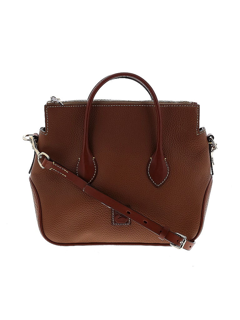 Dooney & Bourke 100% Leather Solid Brown Leather Satchel One Size - 66% ...