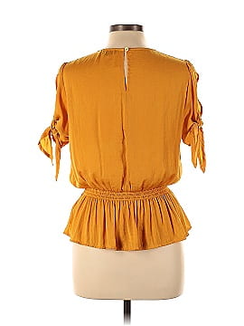 Slate & Willow Yellow Tie Sleeve Blouse (view 2)