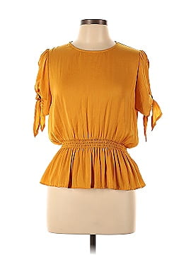 Slate & Willow Yellow Tie Sleeve Blouse (view 1)