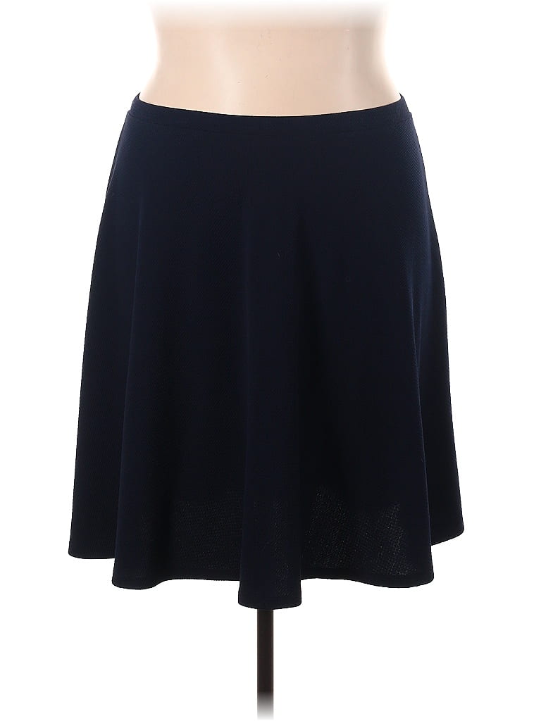 Sis Sis Solid Navy Blue Casual Skirt Size 2X (Plus) - 51% off | ThredUp