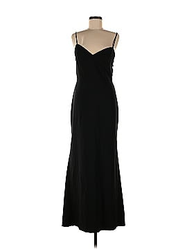 Theia Black Side Panel Gown (view 1)