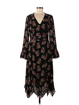 Thakoon Collective Black Floral Ruffle Dress (view 1)