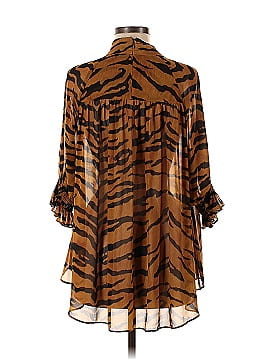 Adam Lippes Collective Tiger Print Mock Neck Blouse (view 2)