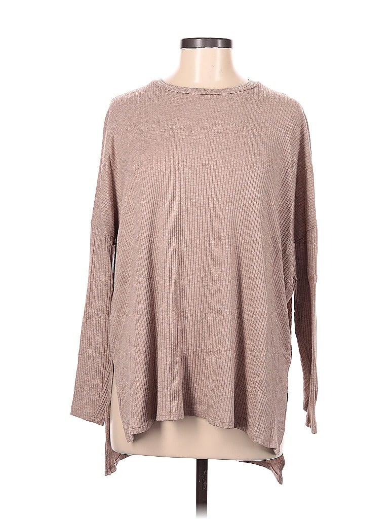 Zenana Brown Pullover Sweater Size M - photo 1