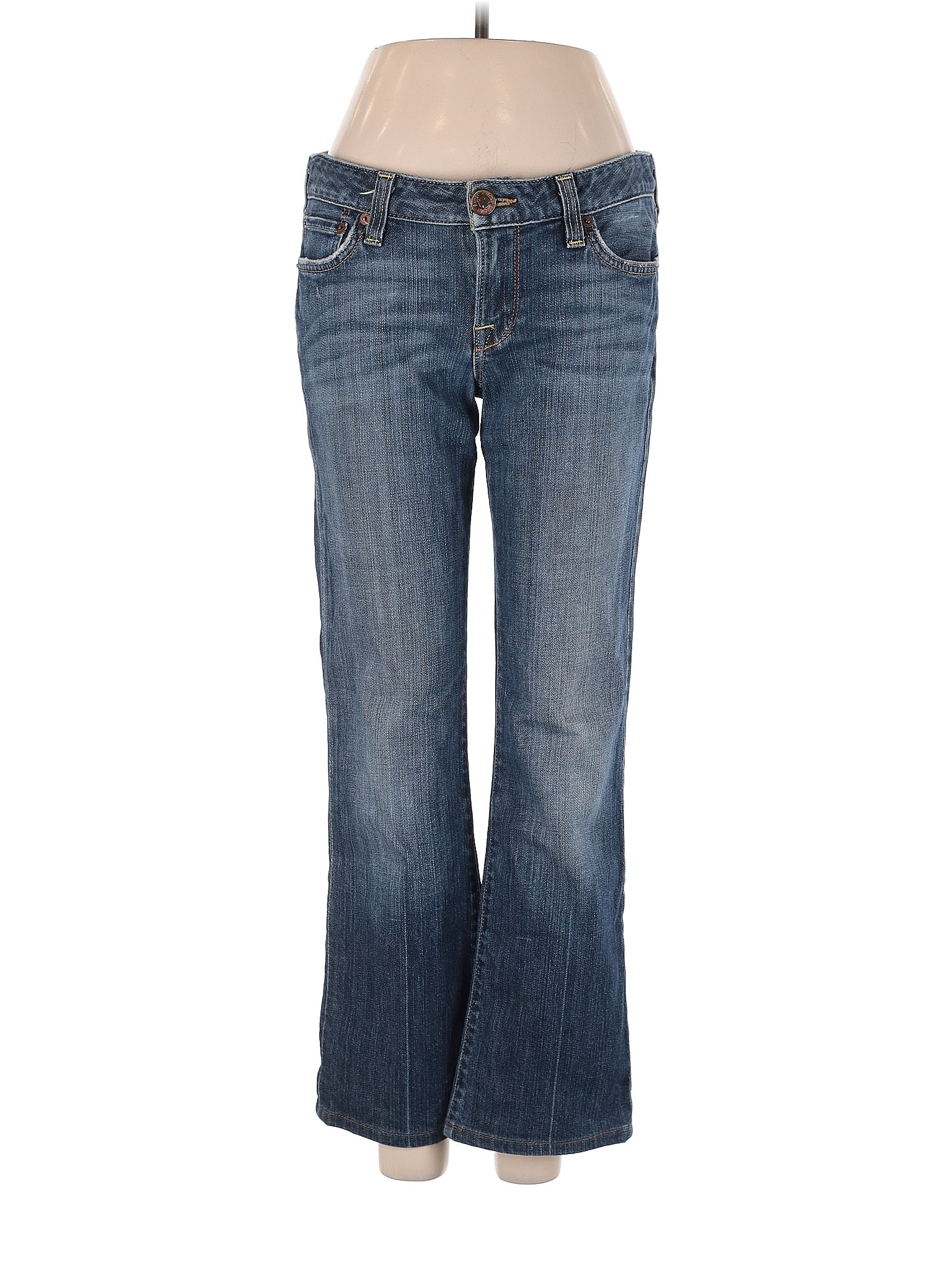Lucky Brand Solid Blue Jeans Size 8 - 69% off | ThredUp