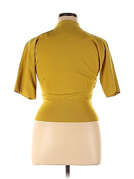 FUZZI Yellow Short Sleeve Sweater (view 2)