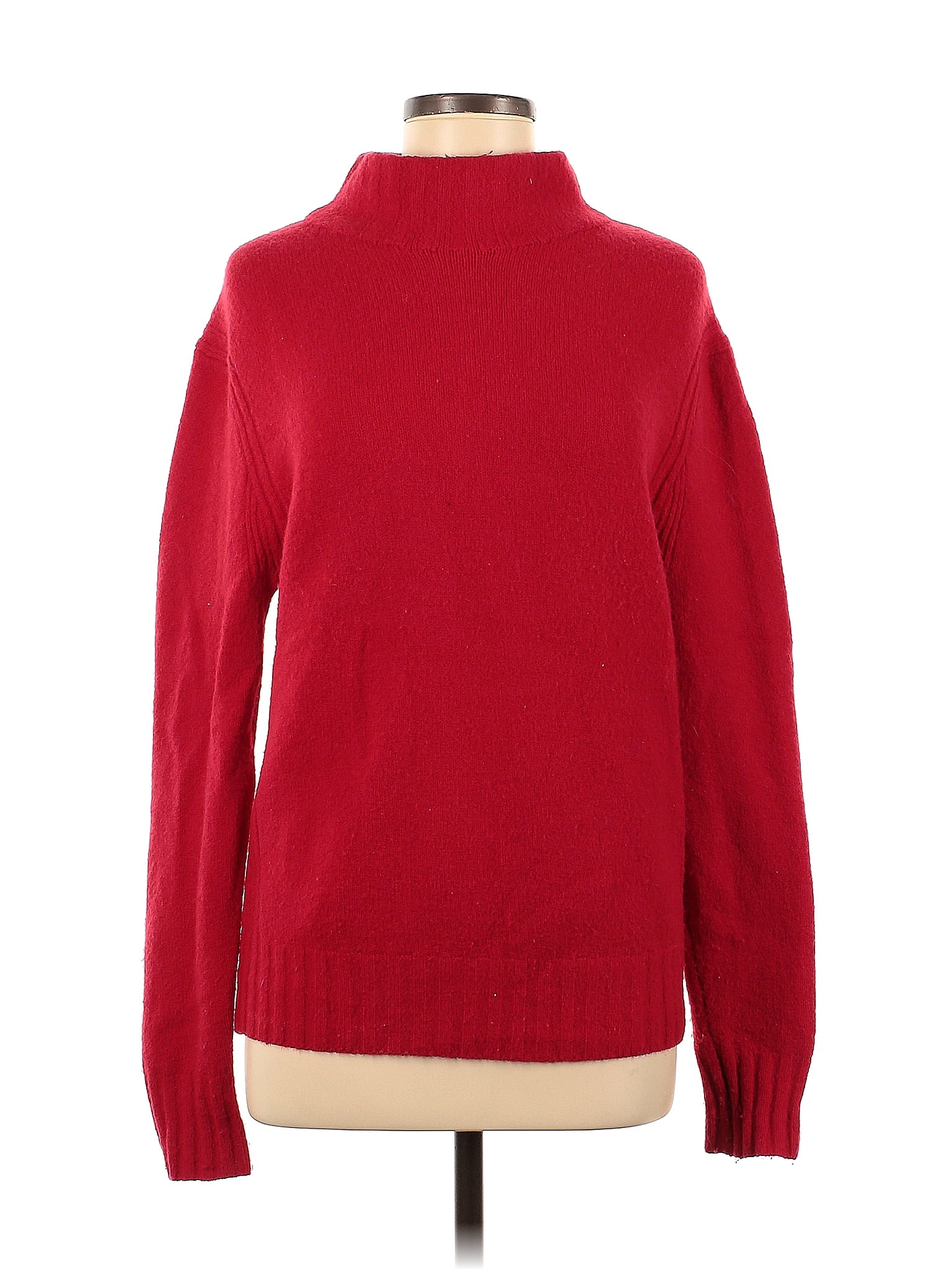 J Crew Color Block Solid Red Pullover Sweater Size M 72 Off Thredup