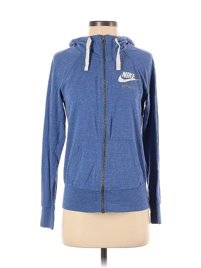 nike blue hoodie zip up