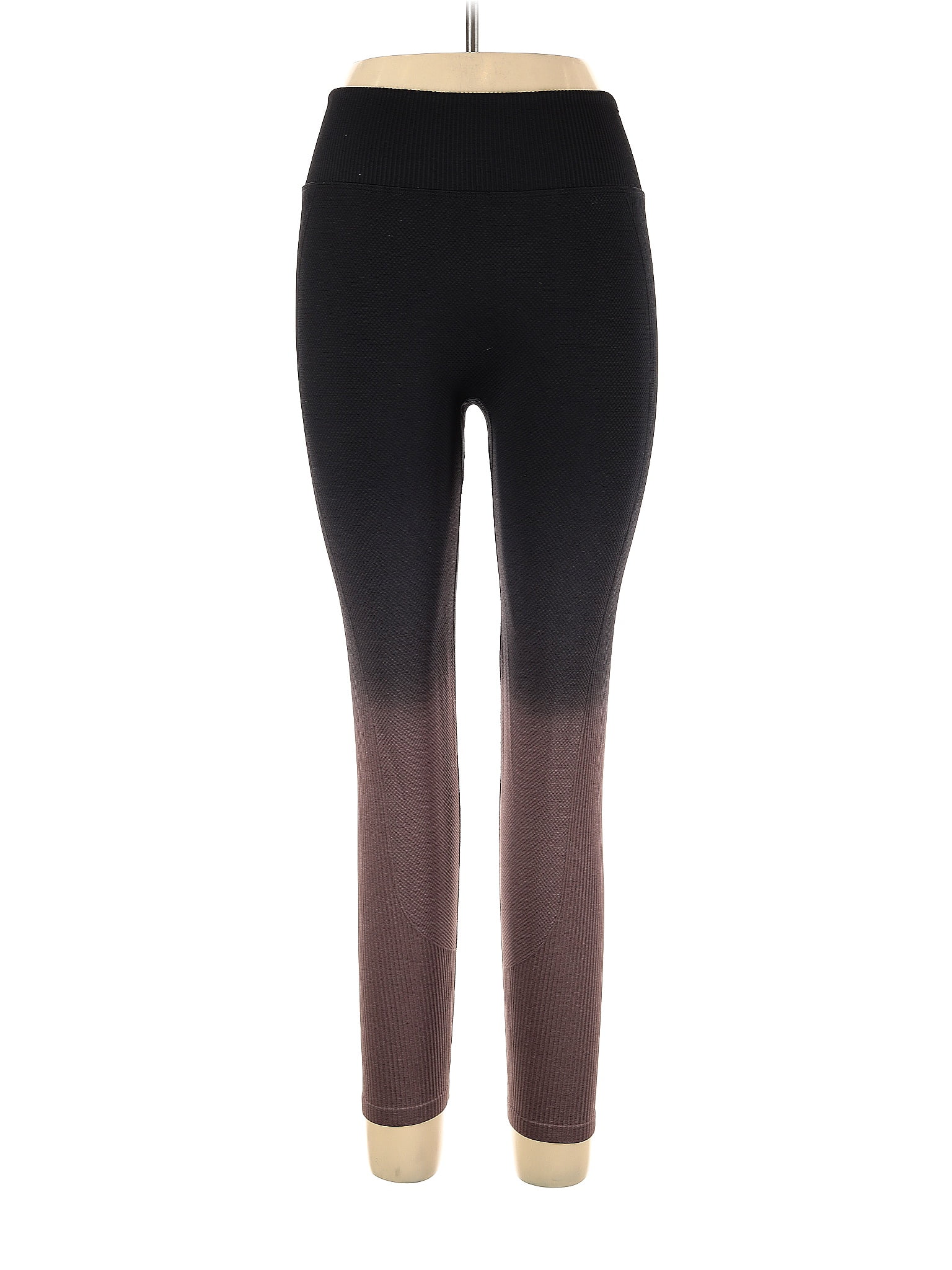 PINK VICTORIA'S SECRET Cool and Comfy Grey Dip Dye Ombré Seamless Leggings EUC