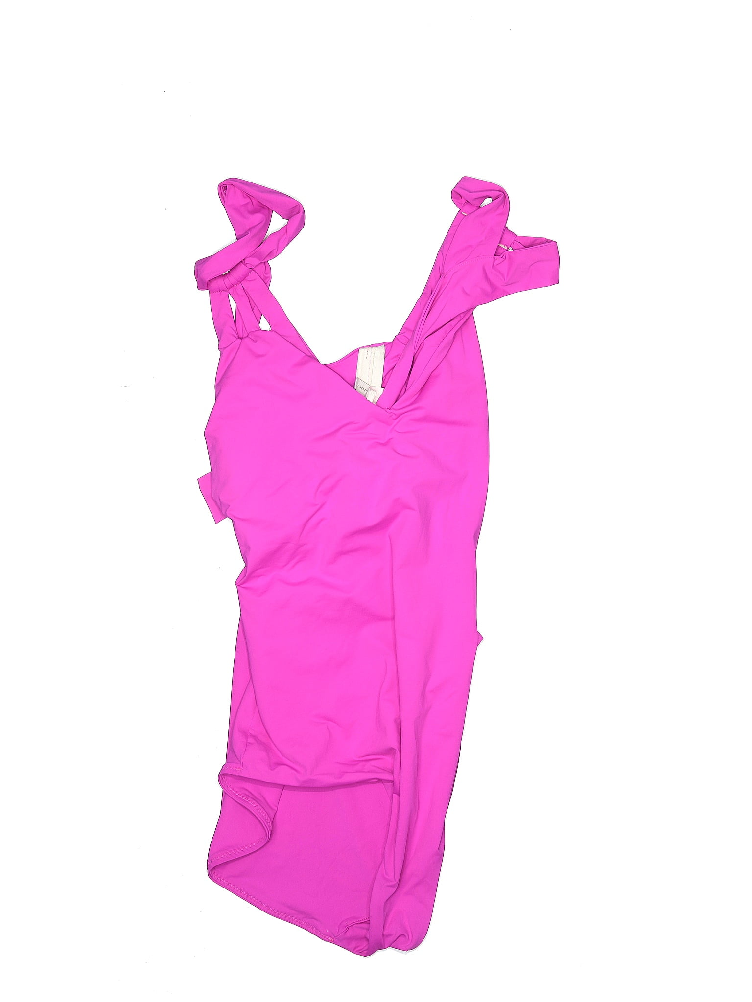 BECCA 1X (16-18) plus size striped plunging Swimsuit ladder front 1 piece