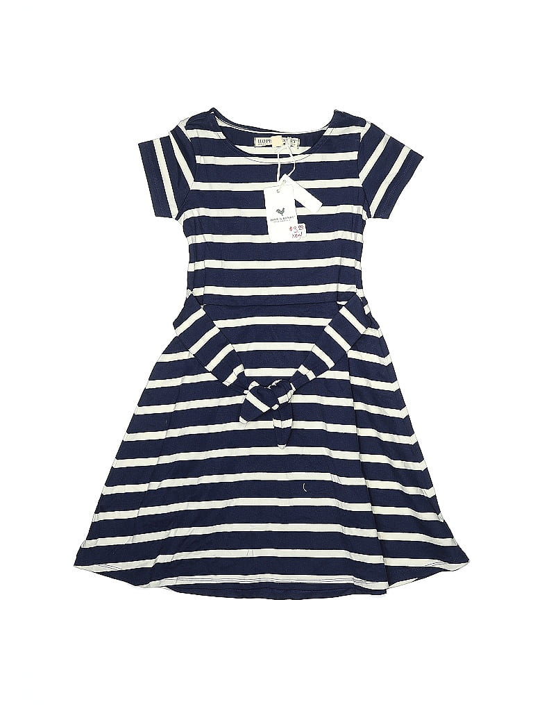 Hope & Henry Stripes Blue Dress Size 6 59 off thredUP