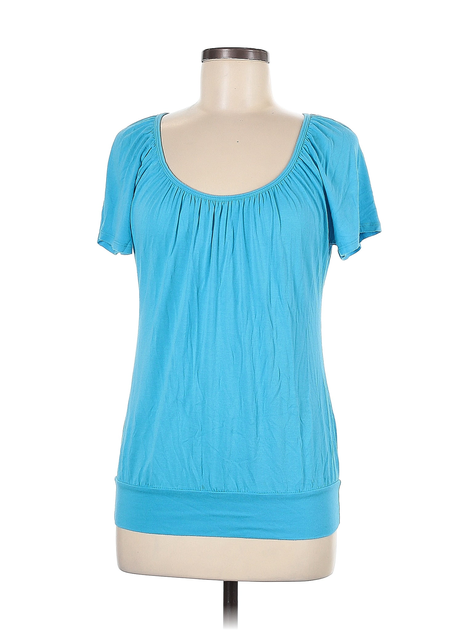 Rebecca Beeson Blue Short Sleeve Top Size M 63 Off Thredup