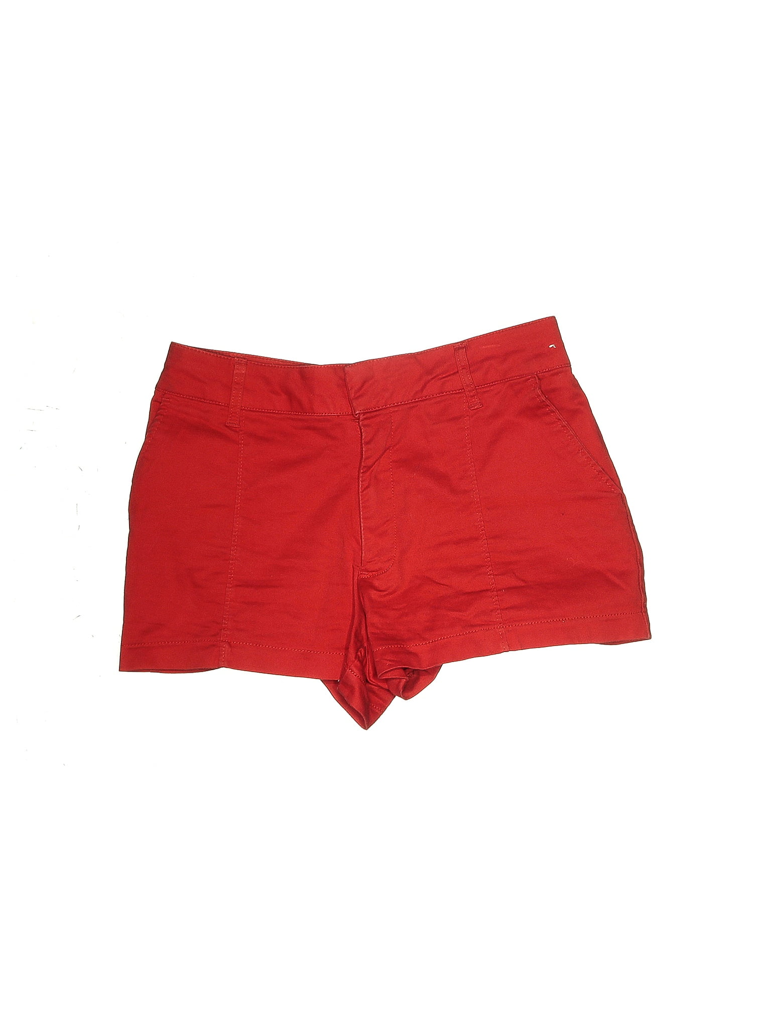 Abercrombie & Fitch Solid Red Khaki Shorts 25 Waist - 79% off | ThredUp