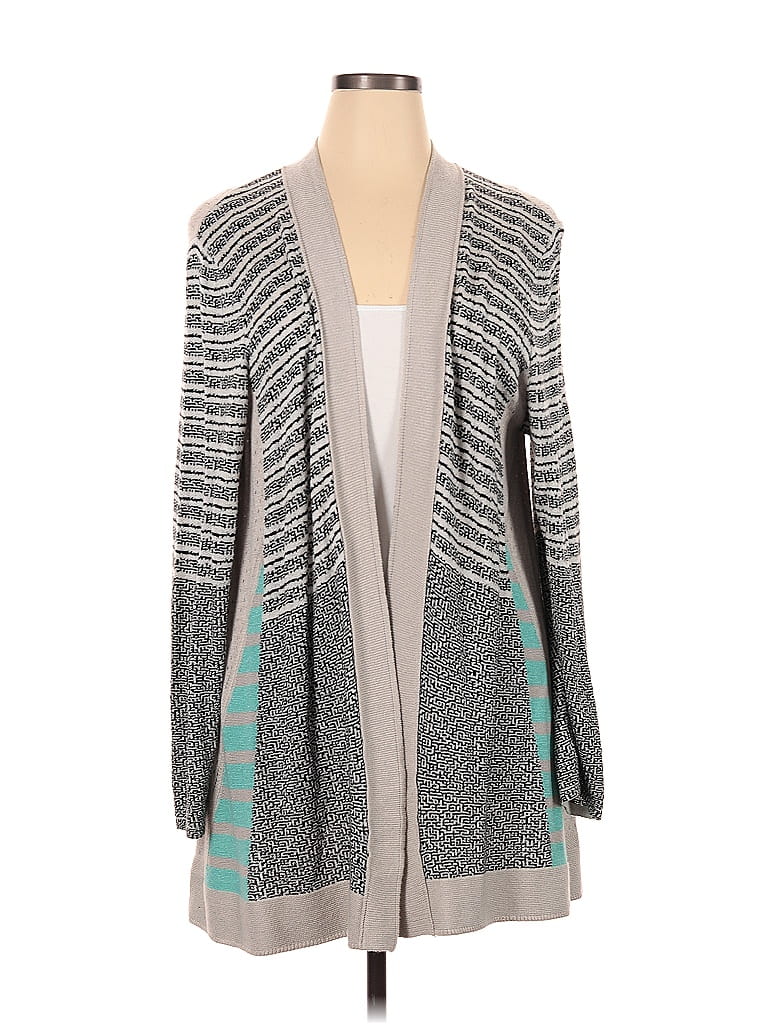 Cardigan En Lin Rayé NIC+ZOE Painted Desert - Taille XS, Manches 3/4 - Neuf Avec étiquettes
