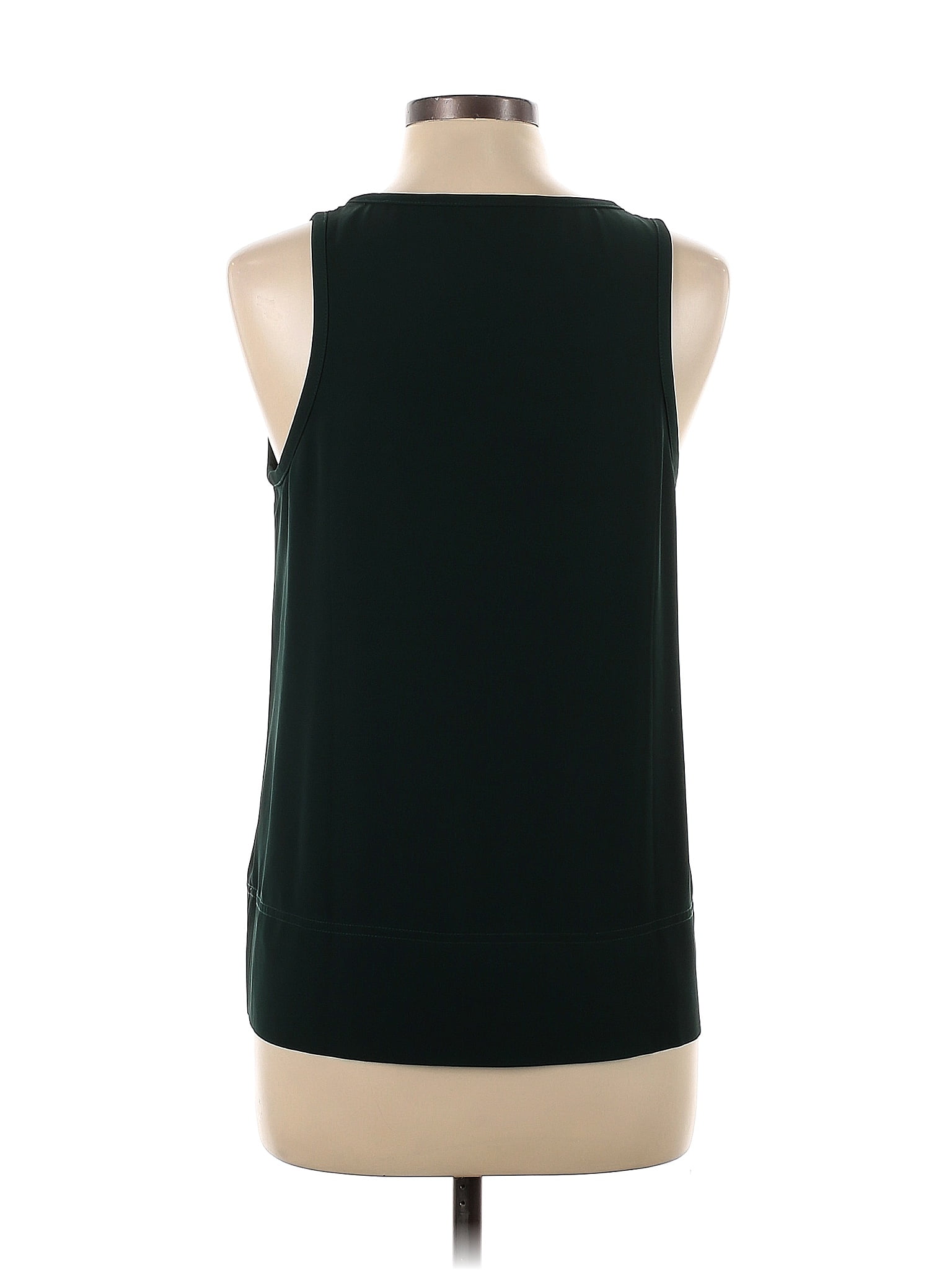 Brass Solid Black Sleeveless Top Size M - 68% off