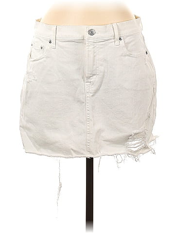 White denim outlet skirt gap