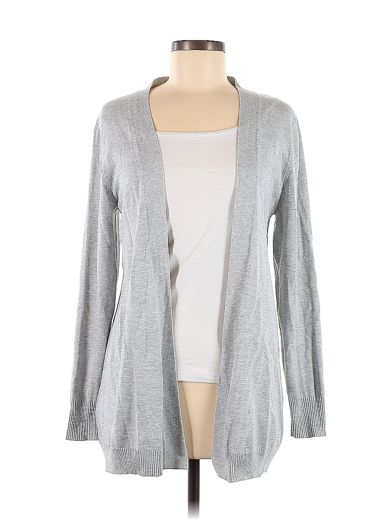 Cocobleu Color Block Marled Gray Silver Cardigan Size M - 62% off | ThredUp