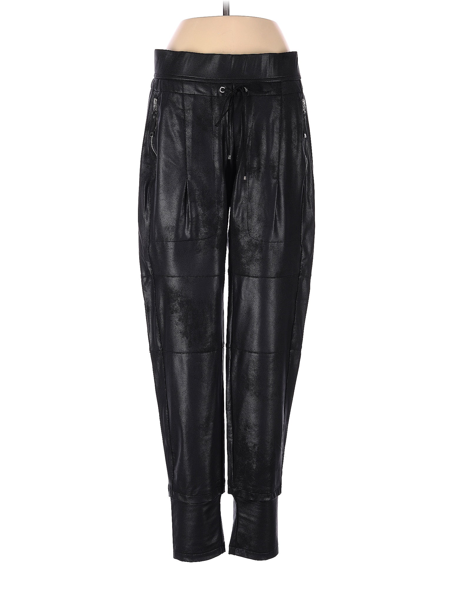 Raffaello Rossi Solid Black Faux Leather Pants Size 34 (EU) - 82% off ...