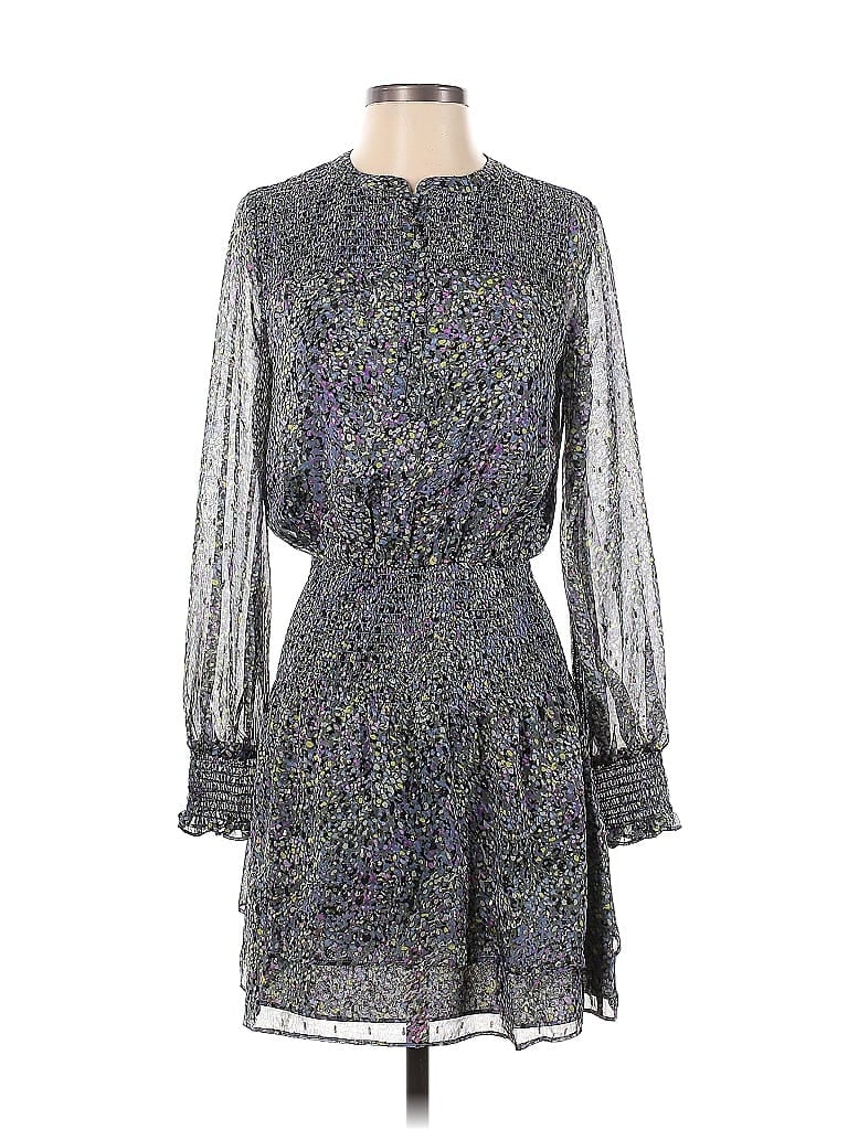 White House Black Market Marled Paisley Gray Casual Dress Size XXS - photo 1