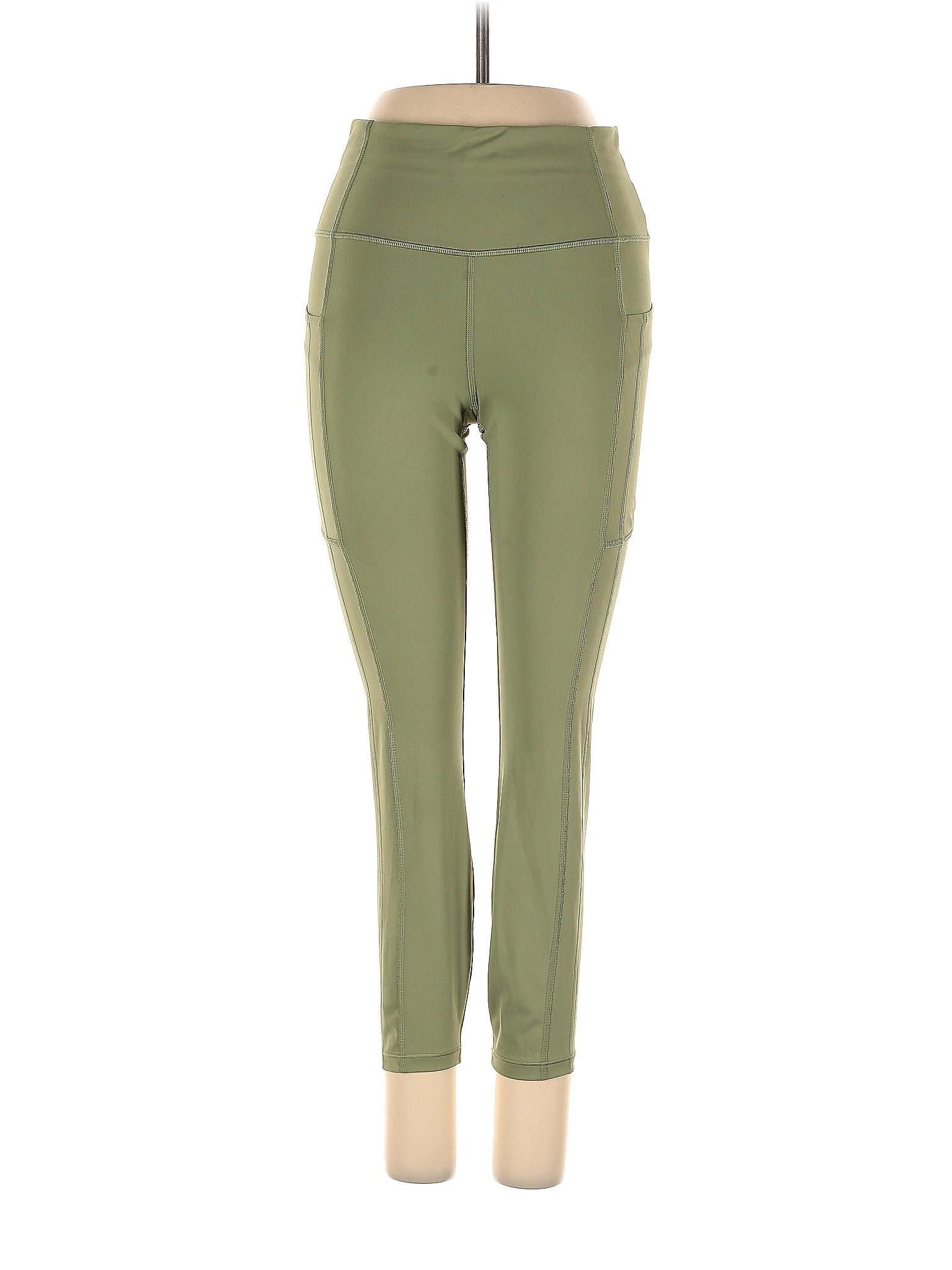 Athleta Size S Women's Green Solid Leggings Activewear Pants