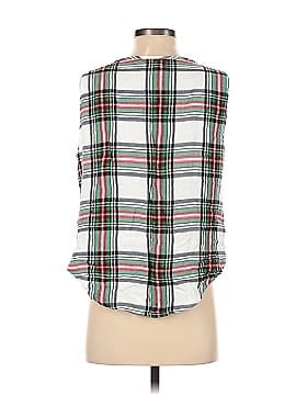 Plush Sleeveless Button-Down Shirt (view 2)