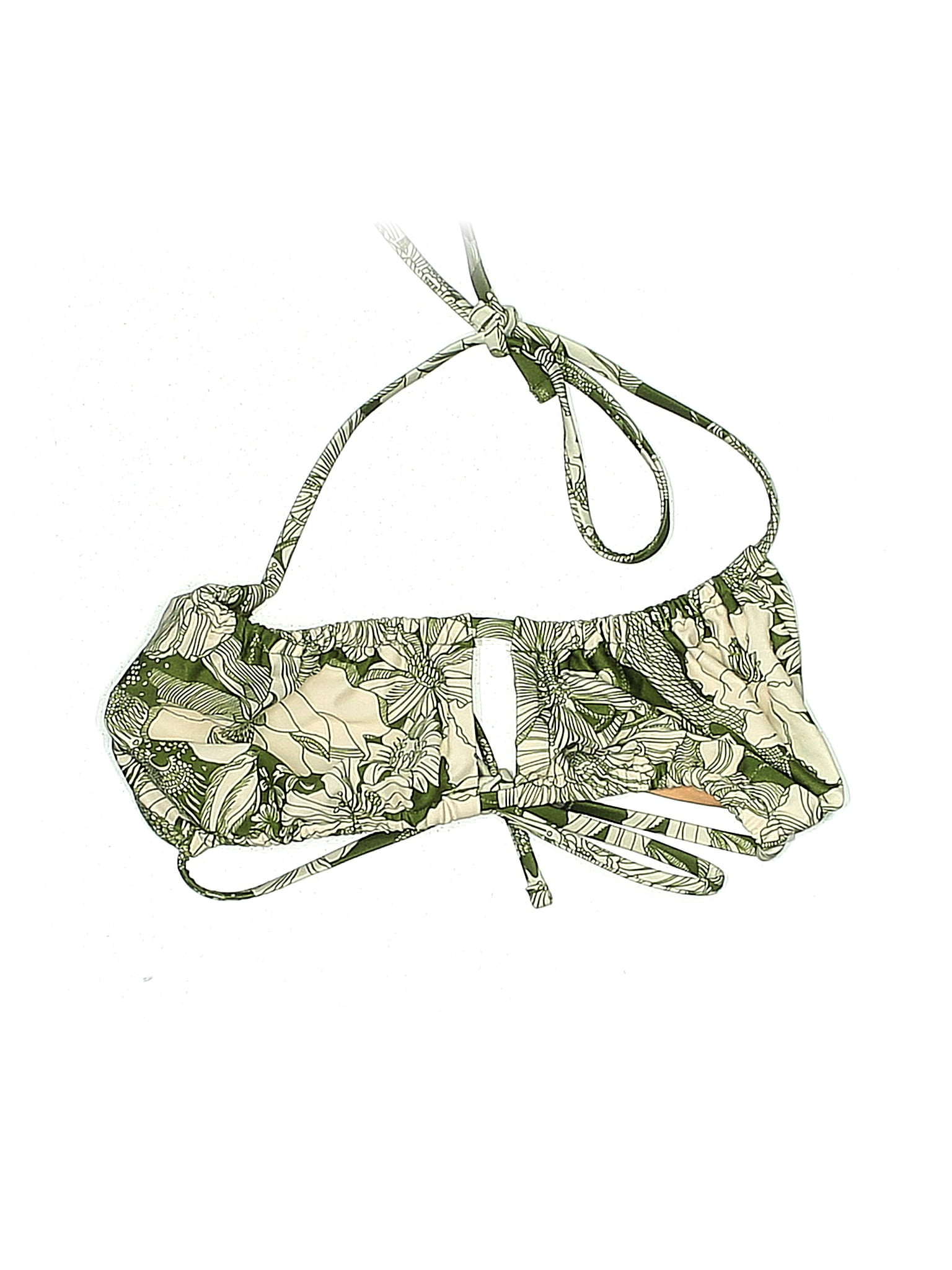 Liberty Art Fabrics for J.Crew Multi Color Green Swimsuit Top Size S