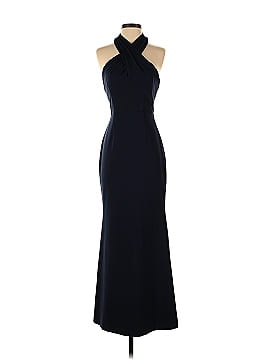 JS Collection Navy Ottoman Gown (view 1)