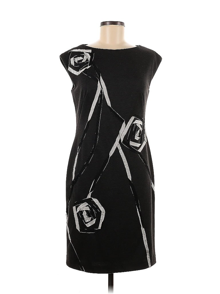 Pre-owned Suzi Chin For Maggy Boutique Cocktail Dress In Gray