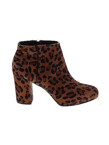 leopard print ankle boots topshop