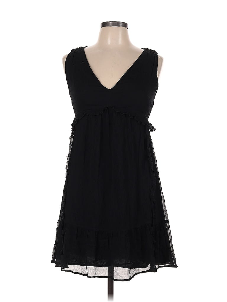 Sézane 100% Silk Solid Black Casual Dress Size 38 (EU) - 48% off | ThredUp