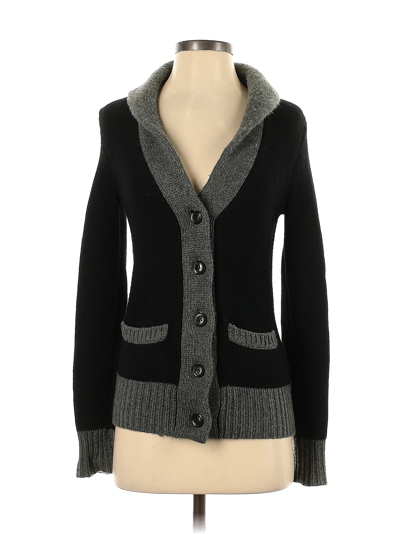 CC 25 Cardigan Grey Blue Cashmere 100003