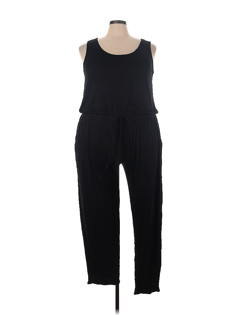 Salon Studio by Haband Solid Black Jumpsuit Size 3X (Plus) - 28% off ...